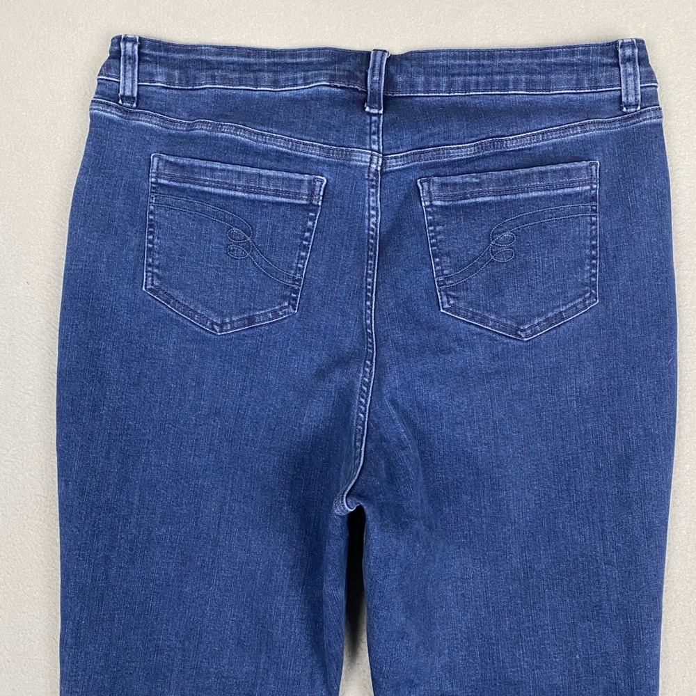 Women with Control Contour Curves Denim Baby Bell Bootcut Jeans Blue Size 16 - Picture 4 of 10
